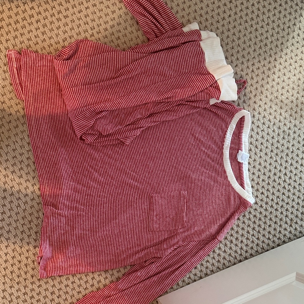 Striped Red and White Women's Sweater